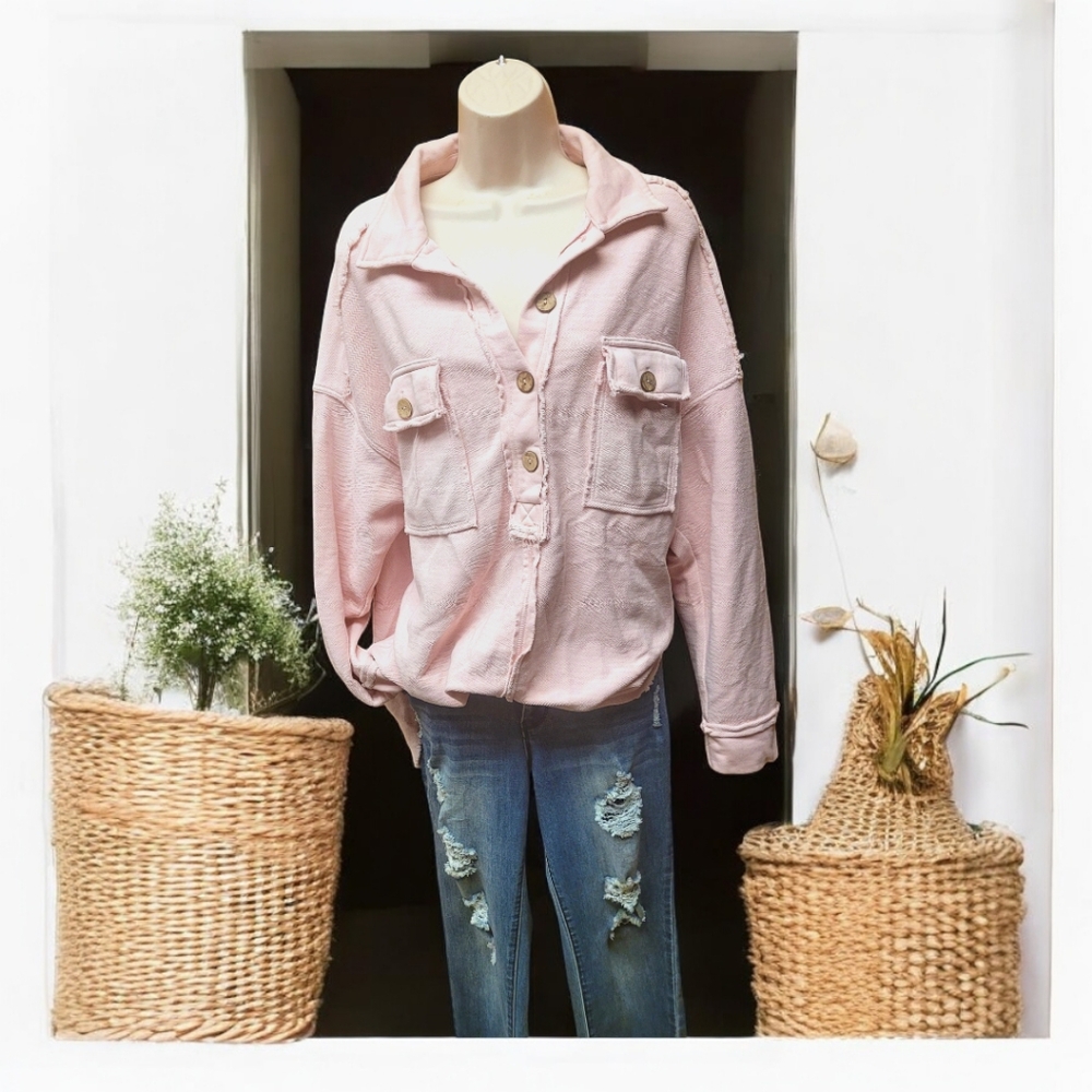 Vintage 90s pink cotton oversized sweatshirt